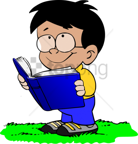 Free Png Boy Reading A Book Png Image With Transparent - Boy With Book Clipart (480x501)
