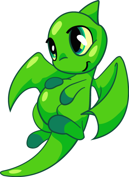 Green Shoyru Redo By Tibby-kitty - Cartoon (454x621)