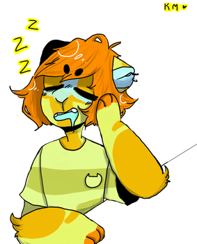 Majorart007 1 0 Sleepy Sharky By Kmthesharky - Cartoon (350x350)