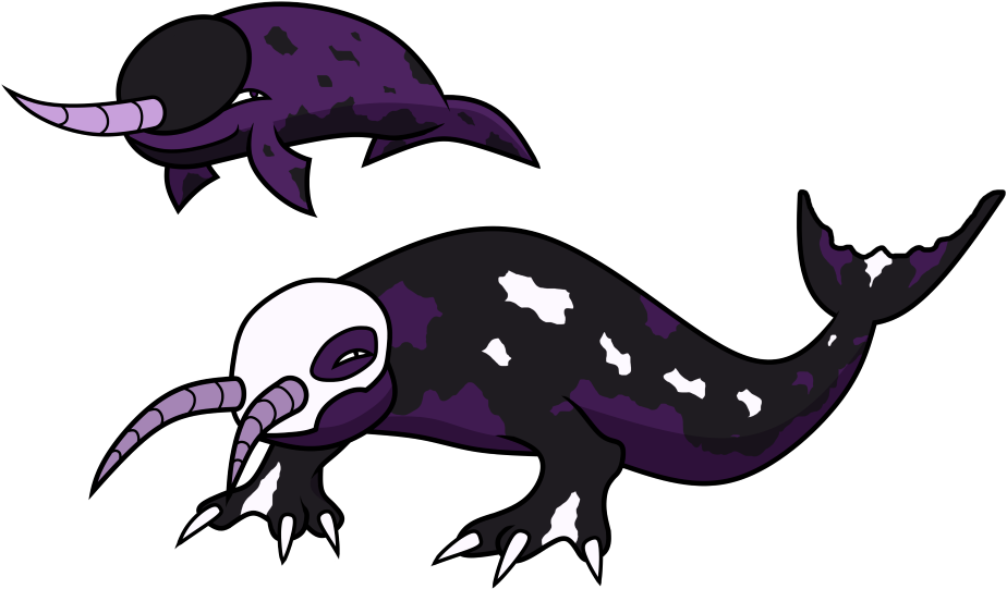 Narwhal Clipart Fat - Narwhal Fake Mon (936x550)