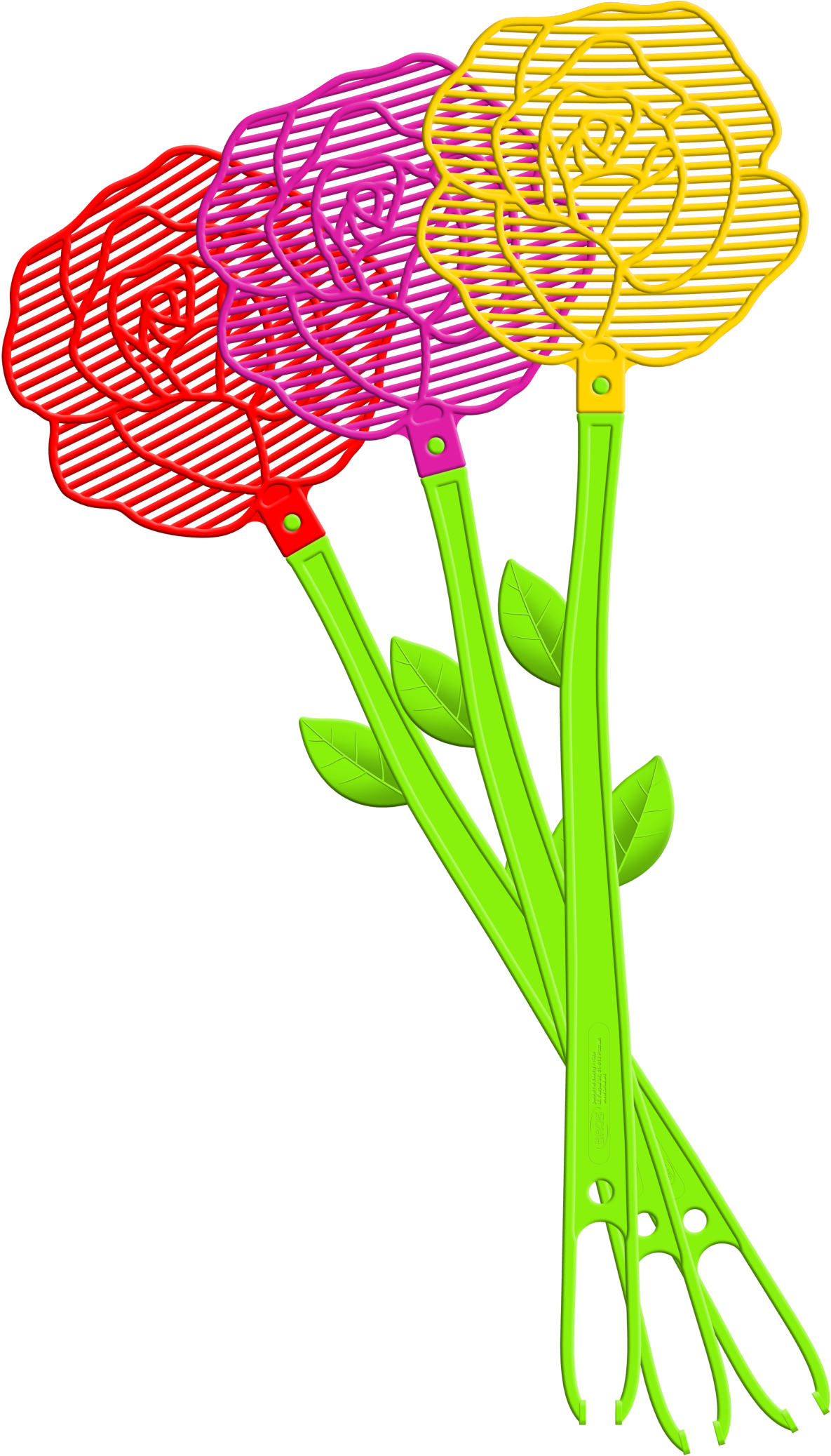 Bros Flower Fly Swatter - Fly Swatter Flower (1500x2158)