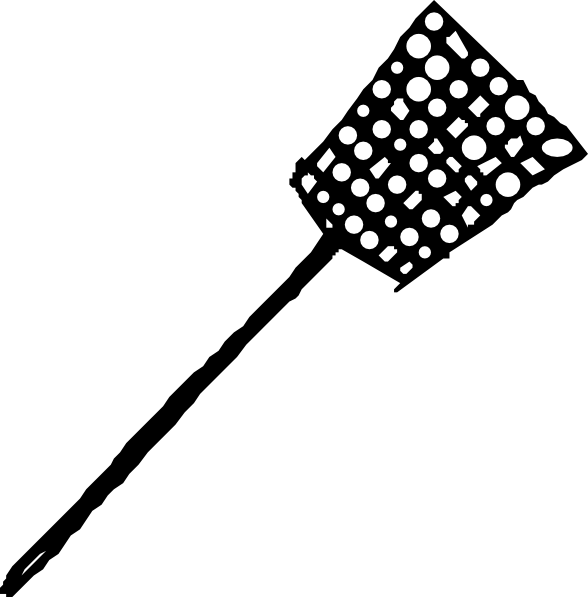 Fly Swatter Clip Art Free Vector 4vector - Flyswatter Clipart (588x597)