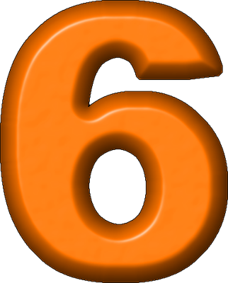 Presentation Alphabet Set - Orange Number 6 (322x400)