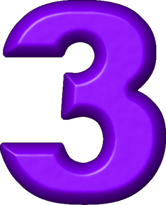 Presentation Alphabet Set - Clipart Number 3 Purple (323x400)