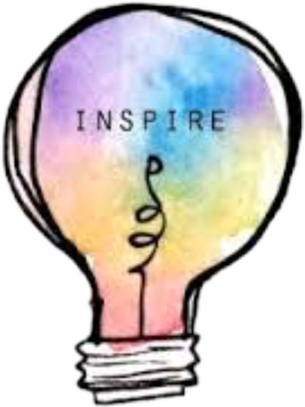 #inspire #inspiration #foco #colors #acuarela #fretoedit - Inspire Light Bulb (1024x1367)
