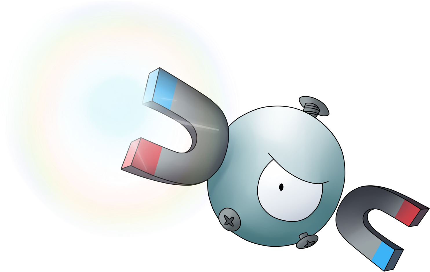 Magnemite Used Mirror Shot By Xiaodarkcloud - Cartoon (1500x954)
