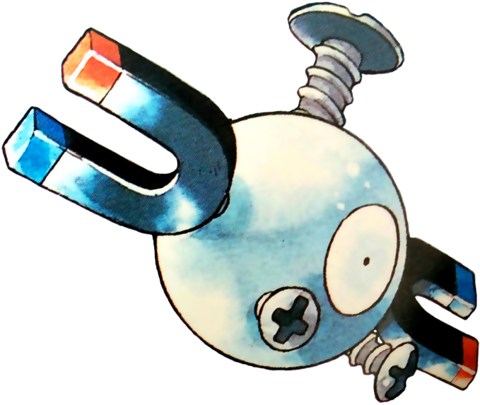 Magnemite Pokemon Red And Blue Official Art - Magnemite Art (679x573)