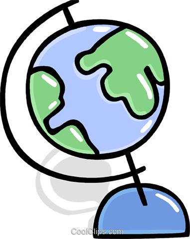 Globo Colorido Livre De Direitos Vetores Clip Art Ilustração - Globo Colorido Livre De Direitos Vetores Clip Art Ilustração (381x480)