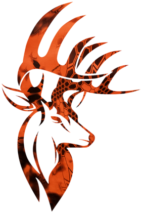 Camo Clipart - Orange Buck Logo (422x480)