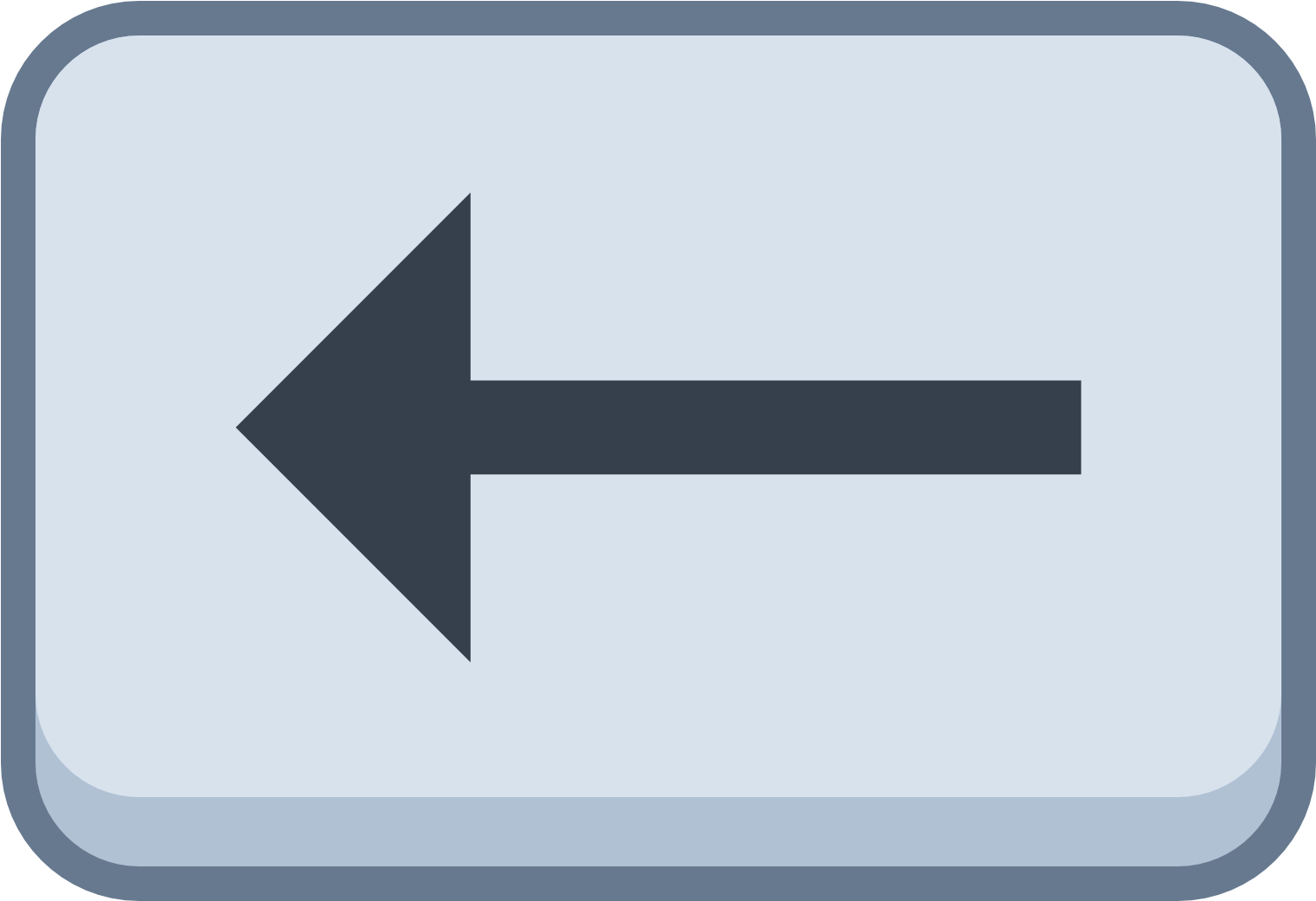 Arrow Keyboard Symbol - Backspace Icon (1600x1600)