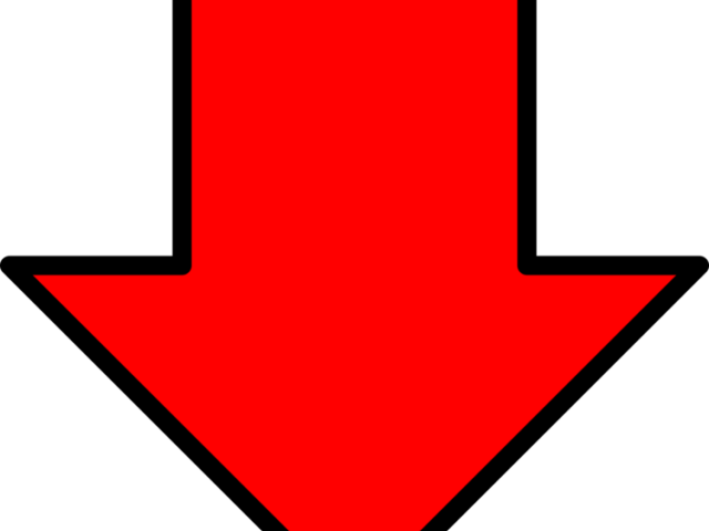 Upload Button Clipart Arrow - Arrow Down Symbol Red (640x480)