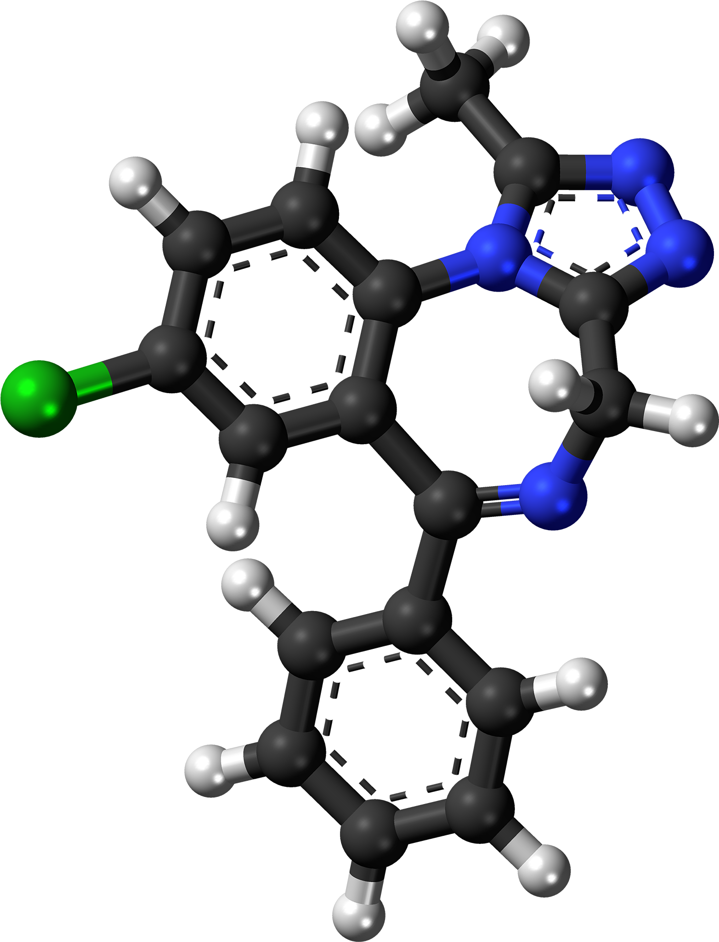 Alprazolam Molecule Ball - Alprazolam Molecule Png (1559x2000)