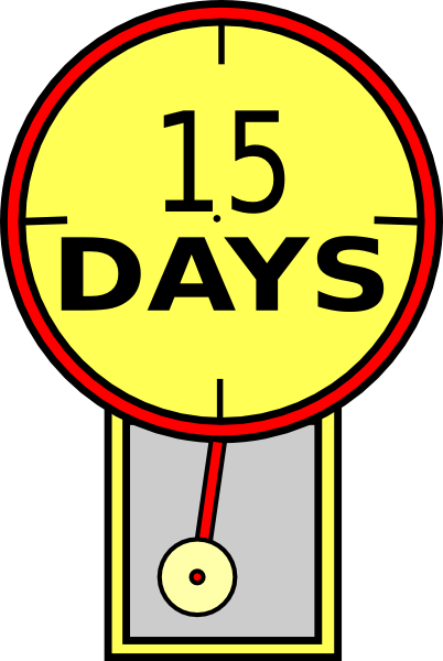 Clock Days Clip Art - Cat 5 (402x600)