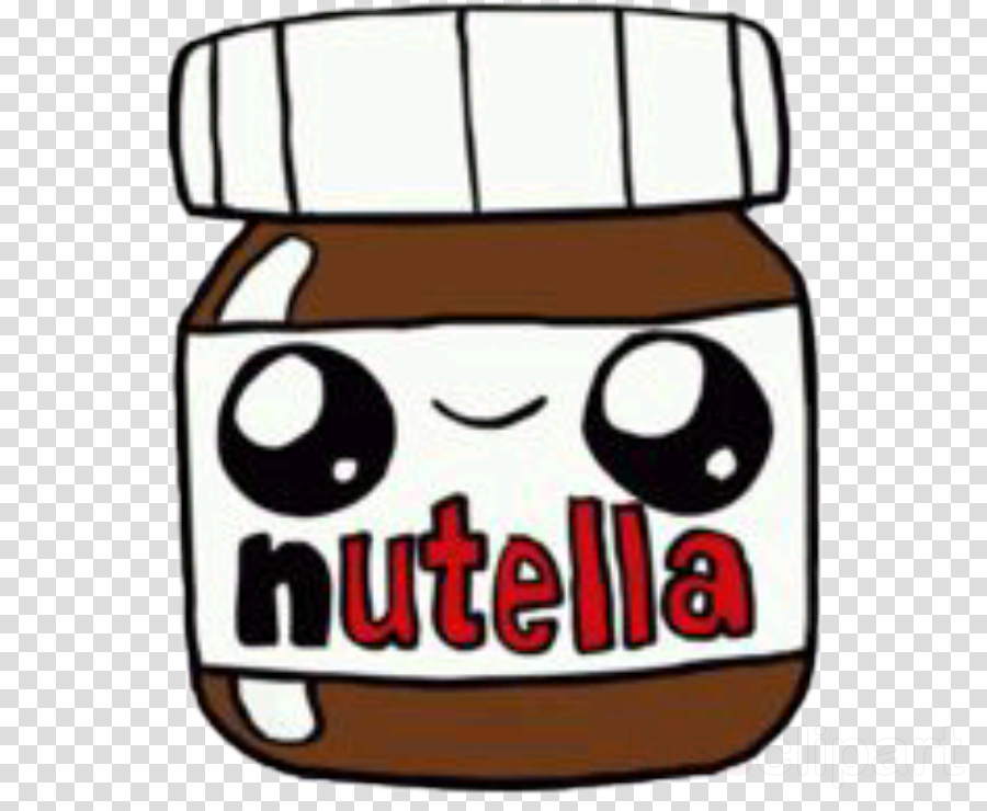 Cute Easy Drawings Clipart Drawing Sketch - Cartoon Nutella (900x740)
