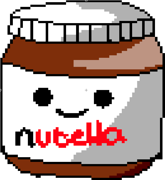 Chibi Nutella By Akinosekaii On Deviantart Ⓒ - Nutella Pixel (550x575)