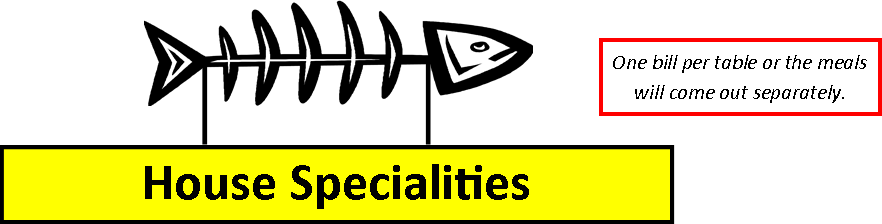 House Specialities Menu - House Specialities Menu (882x224)