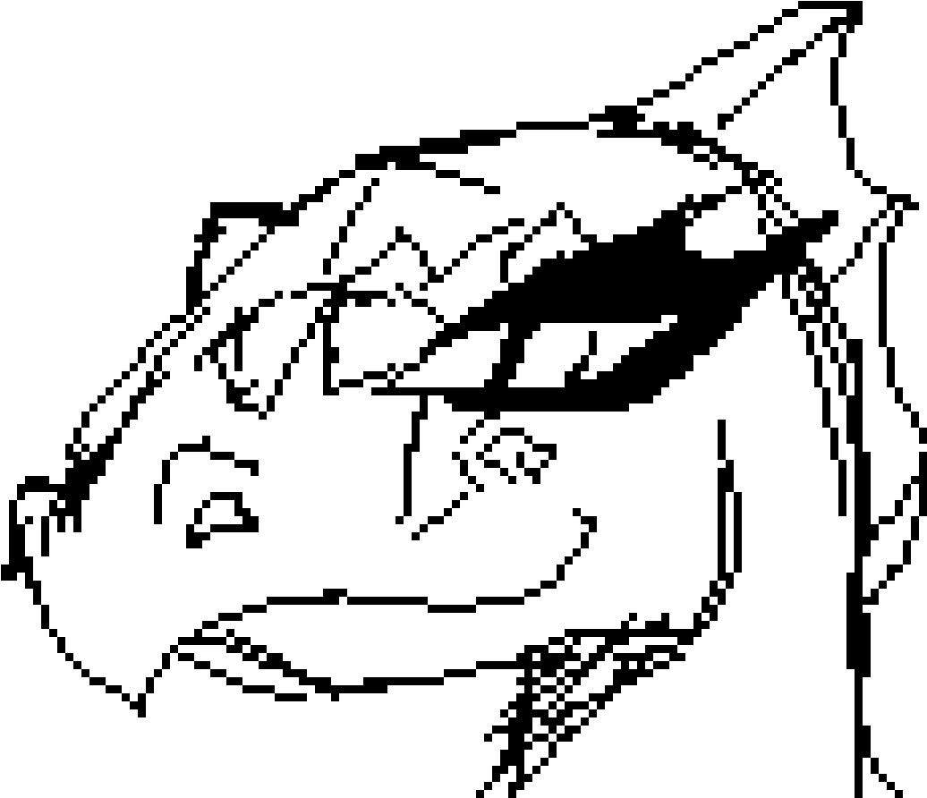 Sea Monster Sketch - Line Art (1125x900)