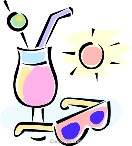 Cocktail Beside A Pair Of Sun Glasses Royalty Free - Cocktail Beside A Pair Of Sun Glasses Royalty Free (436x480)