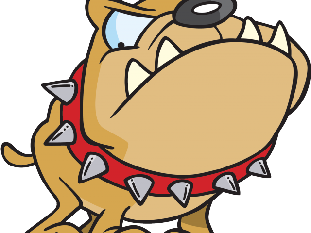 Cartoon Mean Dog - Mean Dog Clipart Png (640x480)