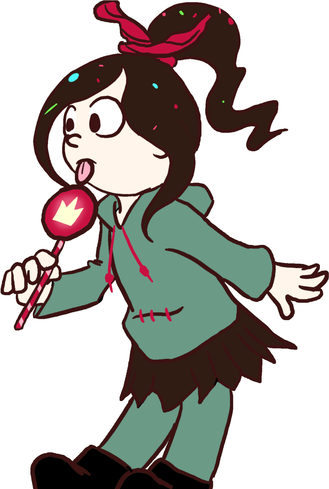 “quick Vanellope To Pass The Time ” - Cartoon (1280x1600)