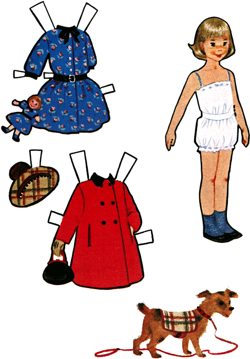 Back To School Paper Dolls - Cartoon (550x750)