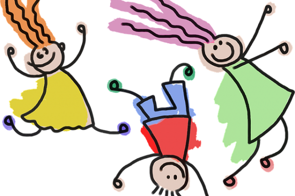 Pipe Cleaner Children - Kids Drawing Png (600x400)