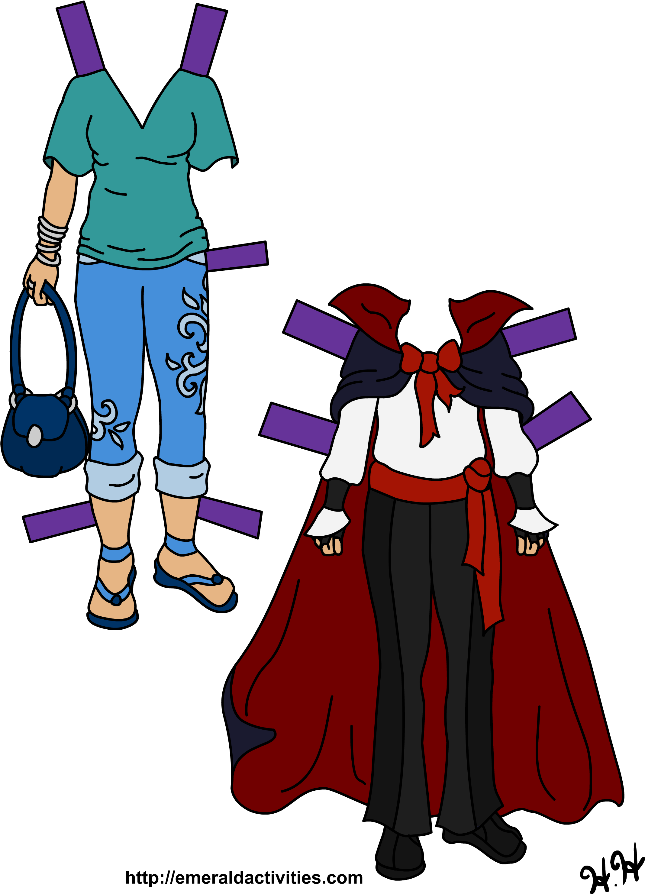 Holdiay Girls Page - Cartoon (2197x2998)