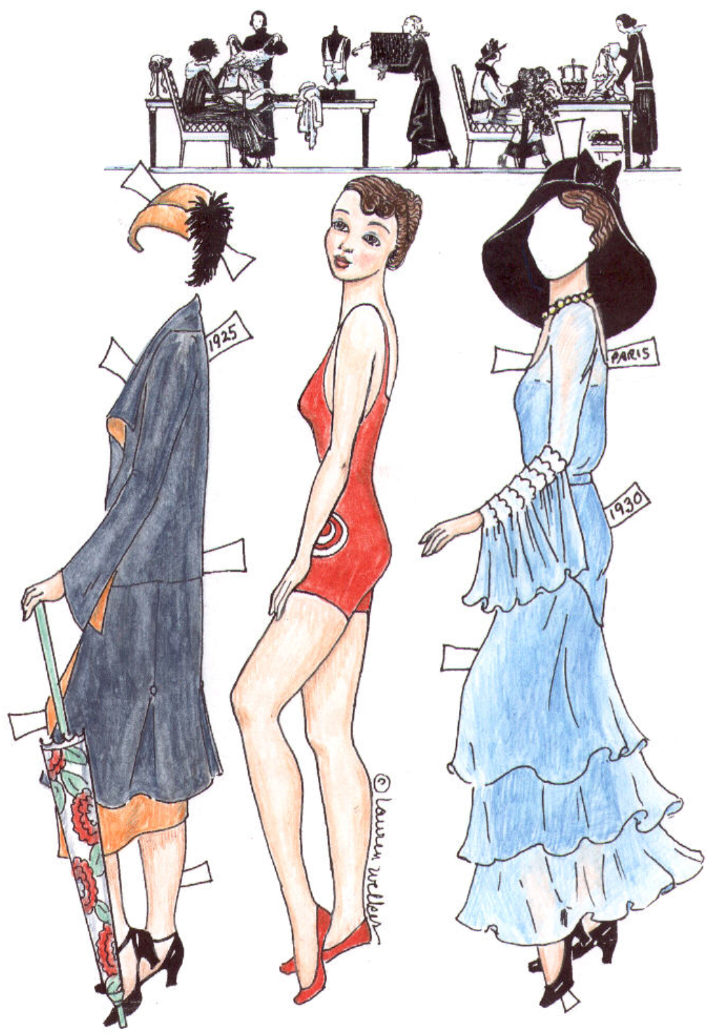 Faye Visits The 1920s - Illustration (1012x1476)