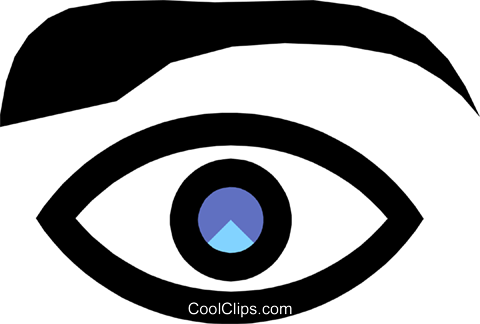 Symbol Of An Eye Royalty Free Vector Clip Art Illustration - Simple Eye (480x324)