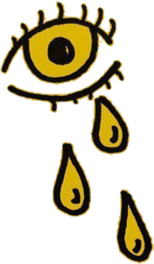 #yellow #amarillo #aesthetic #random #eye #ojo #crying - Yellow Aesthetic Tumblr Transparent (1024x1024)