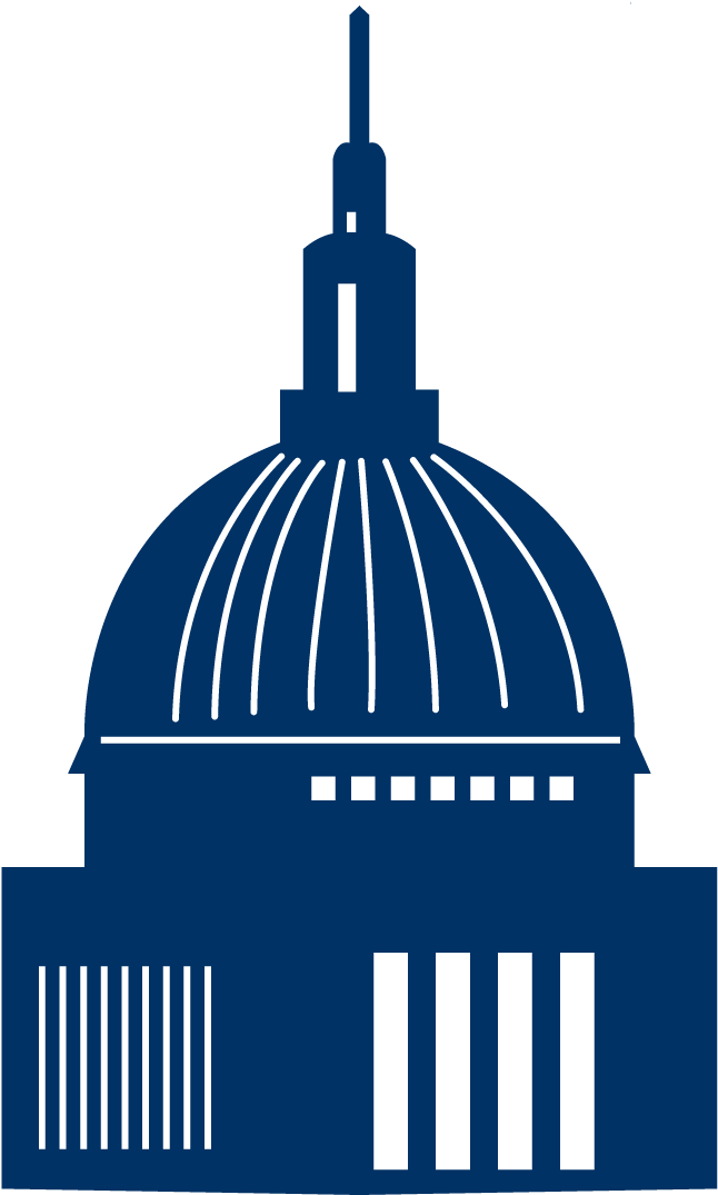 Building Clip Art Blue - White House Silhouette (689x1181)