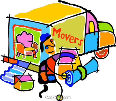 Camion De Déménagement Vecteurs De Stock Et Clip-art - Camion De Déménagement Vecteurs De Stock Et Clip-art (480x417)