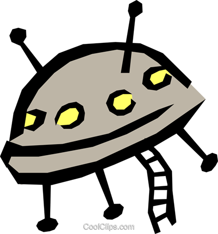 Ufo Royalty Free Vector Clip Art Illustration - Ufo Royalty Free Vector Clip Art Illustration (446x480)