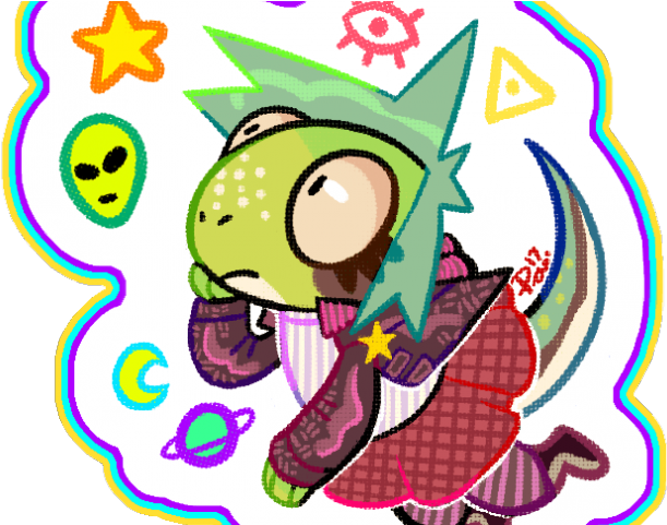 Ufo Clipart Neon - Cartoon (640x480)