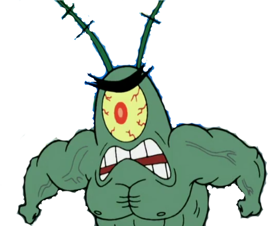 Memei Made A Png Of Buff Plankton, Feel Free To Use - Plankton Angry (948x768)