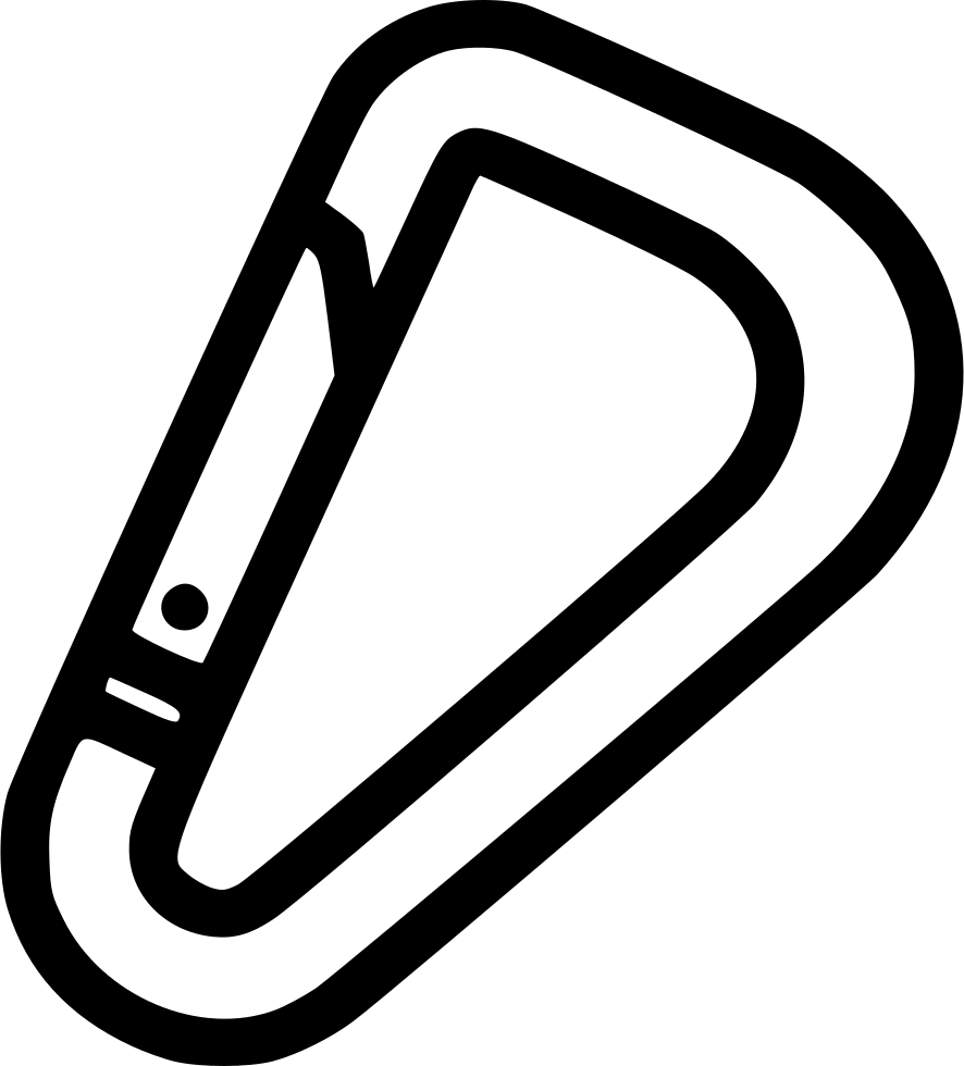 Carabiner Comments - Line Art (886x980)