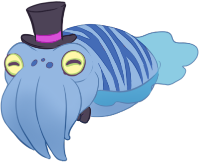 Have A Happy, Dapper Transparent Cuttlefish I Just - Cartoon (500x399)