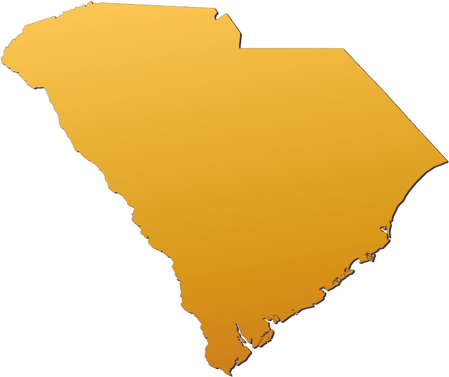 Sc Silhouette Map - South Carolina Silhouette (1000x859)