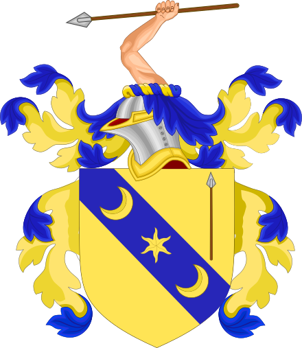 Scott Used This Coat Of Arms For His Bookplate - Scott Coat Of Arm (440x507)