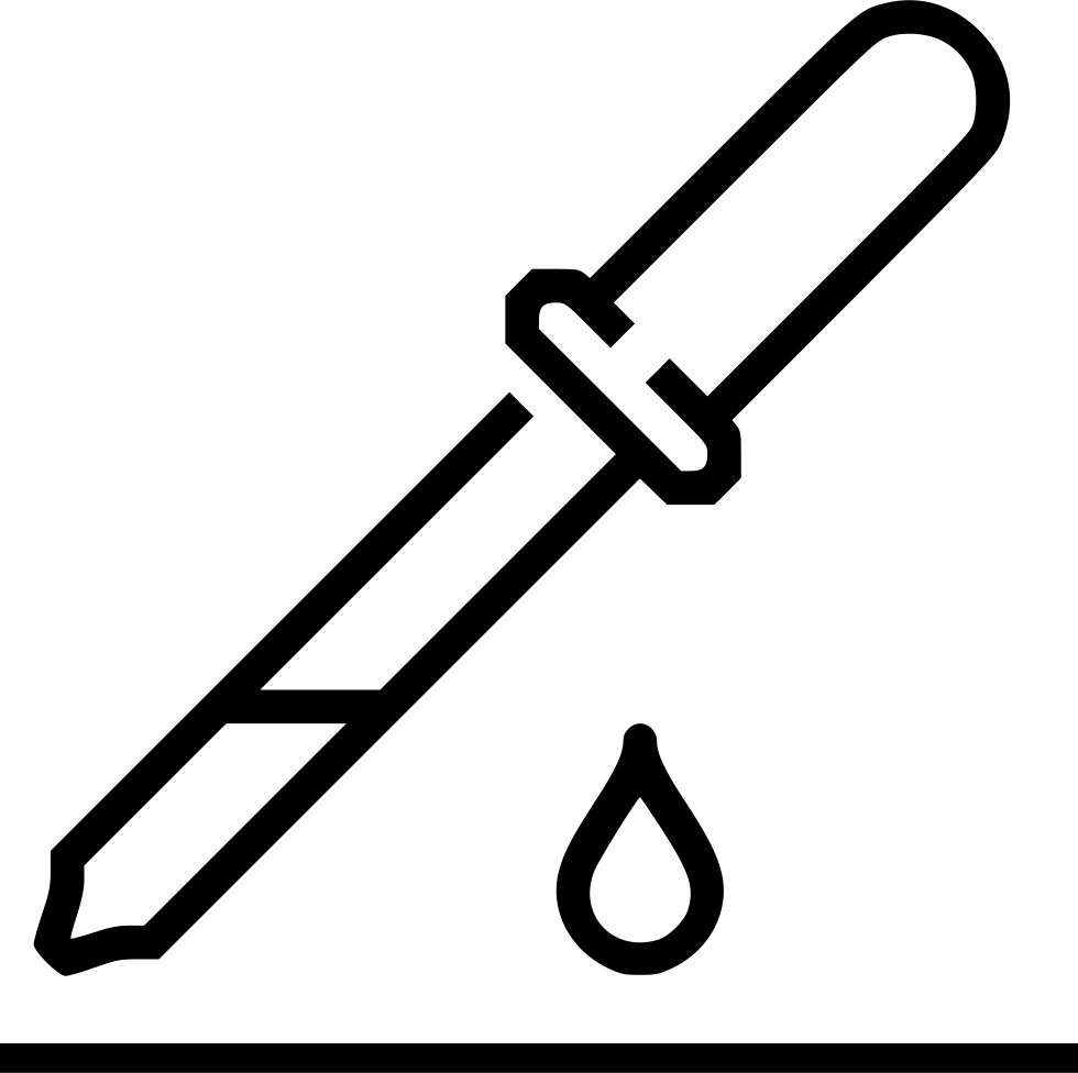 Png File - Medicine Dropper Clipart Black And White (980x976)