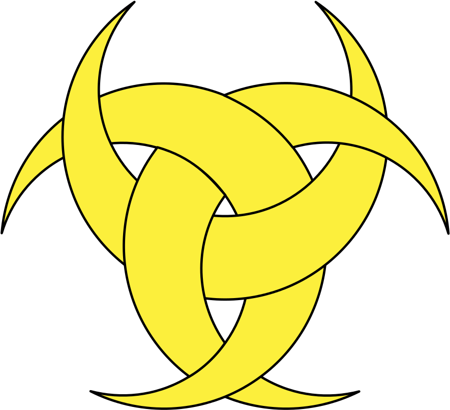 File H Raldique Meuble Trois Croissants Entrelac - Dessin Entrelacées (931x1024)