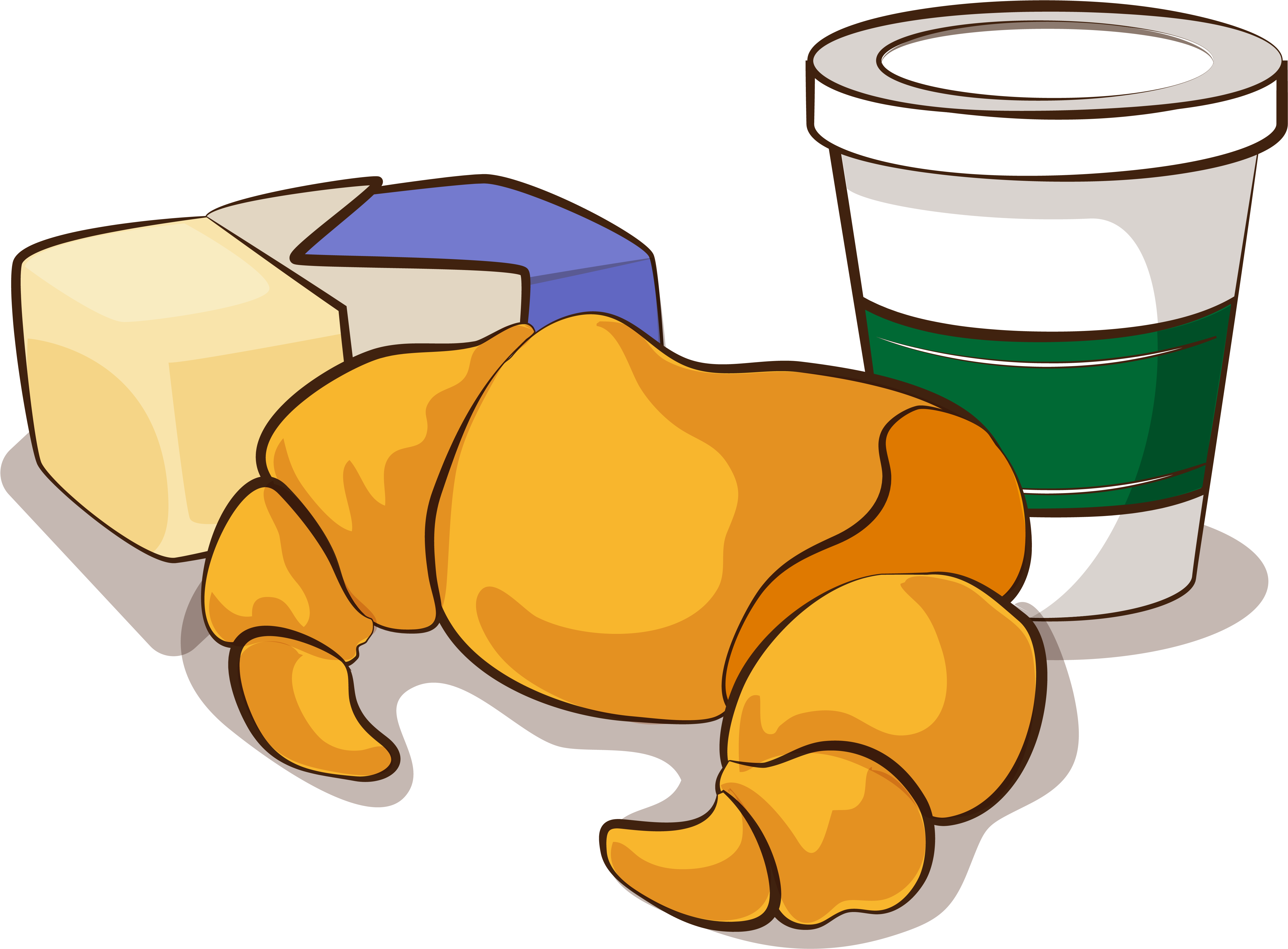 Croissant Café Beurre Lait Image Png Et Vectorielle - Croissant Café Beurre Lait Image Png Et Vectorielle (8334x8334)