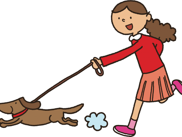 Dog Clipart Clipart Dog Walk - Walk The Dog Clipart (640x480)