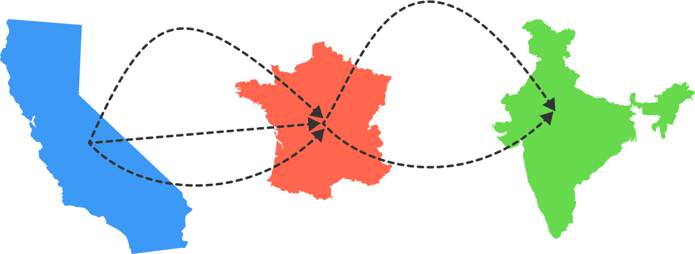 There Are 3 Flights From California To France, And - There Are 3 Flights From California To France, And (1384x507)