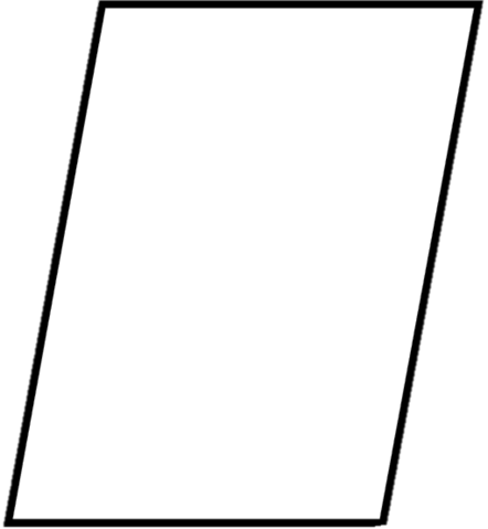 Parallelogram Png - White Trapezoid No Background (442x479)