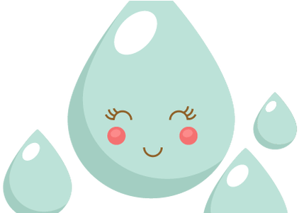 Raindrops Clipart Cute - Clipart Cartoon Raindrops (450x300)