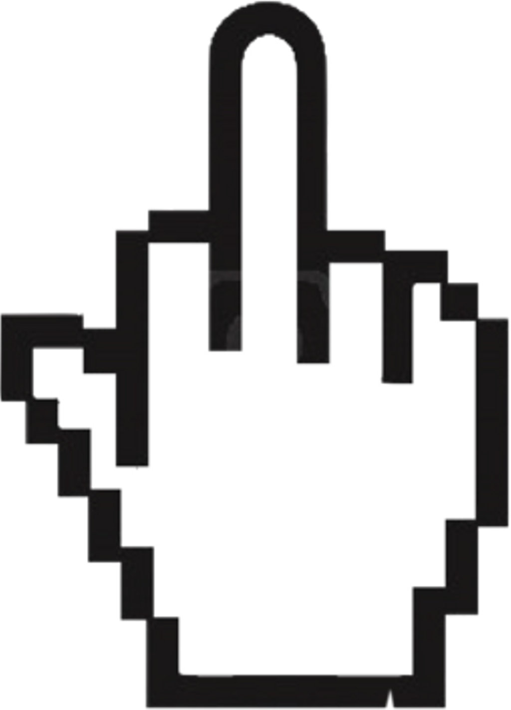 #fuckyou #middle Finger #pixelart This Is To All The - Middle Finger Cursor Png (1024x1423)