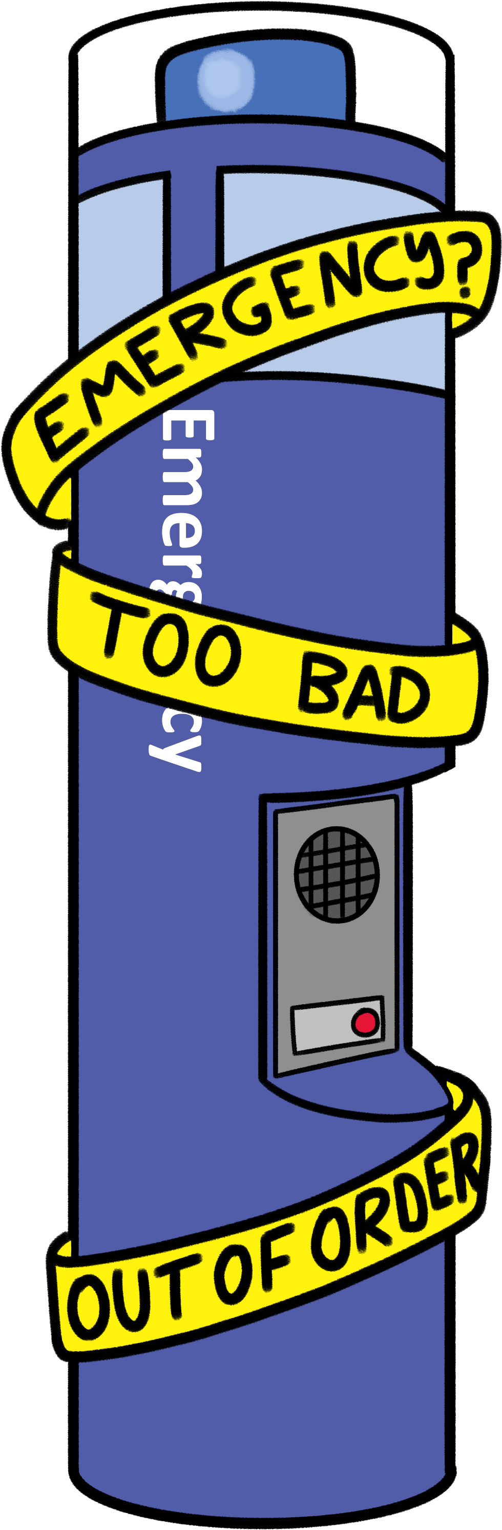 Emergency Call Box Unrepaired For Months - Emergency Call Box Unrepaired For Months (1362x3300)