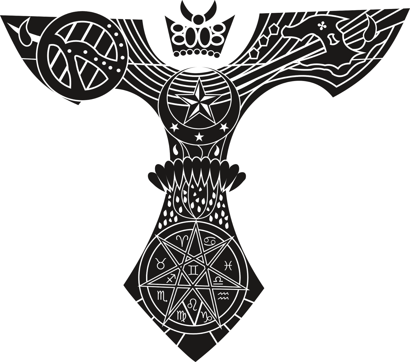 Images For Tatouage Clip Art Free - Crown Tattoo Clip Art (1600x1412)