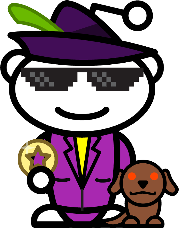 First Time Reddit Gold Member Made A Pimp Snoovatar - Reddit Alien (800x800)